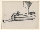 leo-gestel-1891-skissjournal-med-ett-fartyg-med-en-man-om-bord-konst-tryck-finkonst-reproduktion-väggkonst-id-abcn4bc4m