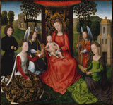 hans-memling-1480-성녀와 함께 있는 처녀와 아이-알렉산드리아와 바바라의 캐서린-예술-인쇄-미술-복제-벽-예술-id-abdp1uh1v