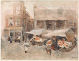 george-hendrik-breitner-1874-chợ-với-quầy hoa-nghệ thuật-in-mỹ thuật-tái sản xuất-tường-nghệ thuật-id-abegx77ox