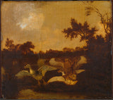 dirck-wijntrack-1635-um-urubu-ataca-dois-patos-impressão de arte-reprodução de belas artes-arte de parede-id-abeysw90f