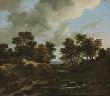 雅各布-範-魯伊斯達爾-1660-樹木繁茂和丘陵-景觀-藝術印刷-美術-複製品-牆藝術-id-abfzymira