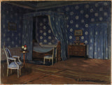 Vicente-Santaolaria-The-Room-of-George-Sand-in-Nohant-Kunstdruck-Fine-Art-Reproduktion-Wandkunst