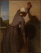 威廉·莫里斯-亨特（1852）-女孩在喷泉上的艺术印刷精美的艺术复制品-墙-艺术-id-abhnph1hs