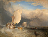 joseph-mallord-william-turner-1842-vissersboten-met-venters-onderhandelen-voor-vis-kunstprint-fine-art-reproductie-wall-art-id-abjbp100w
