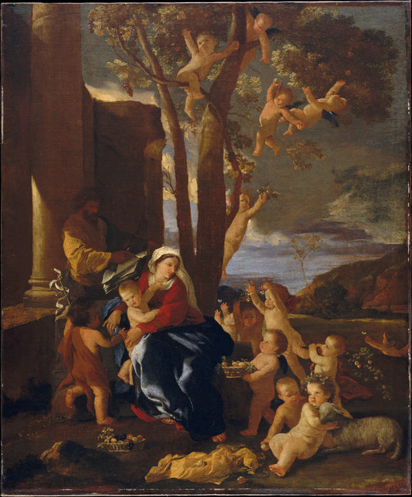 nicolas-poussin-1627-the-holy-family-with-saint-john-the-baptist-art-print-fine-art-reproduction-wall-art-id-abkc5yzvs