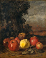 gustave-courbet-1871-natureza-morta-com-maçãs-art-print-fine-art-reprodução-parede-art-id-abkt1yrh6