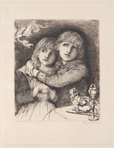 sir-hubert-von-herkomer-1880-dzieci-w-drewnie-druk-reprodukcja-dzieł sztuki-sztuka-ścienna-id-abl6e86nr