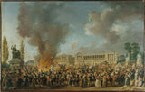 pierre-antoine-demachy-1793-firandet-av-enhet-på-revolutionen-torget-konst-tryck-fin-konst-reproduktion-vägg-konst