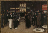 jean-beraud-1885-boulevarden-montmartre-på-kvällen-framför-varianten-teaterkonst-tryck-konst-reproduktion-väggkonst