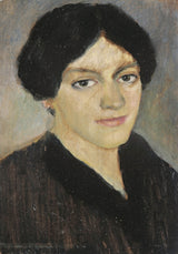 augustus-macke-1910-portret-elisabeth-macke-kuns-druk-fyn-kuns-reproduksie-muurkuns-id-abmcmtnwl