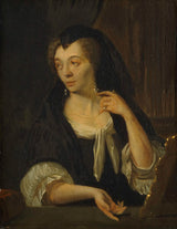 ludolf-bakhuysen-1690-anna-de-hooghe-1645-1717-målarna-fjärde-hustru-konsttryck-fin-konst-reproduktion-väggkonst-id-abnhsehsr