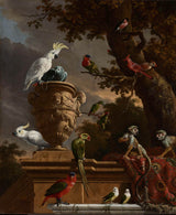 melchior-d-hondecoeter-1690-la-ménagerie-art-print-fine-art-reproduction-wall-art-id-abnjlju4w