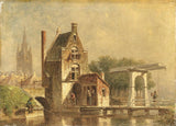 petrus-gerardus-vertin-1850-the-koepoort-delft-art-print-fine-art-reproduction-wall-art-id-abnu41uk3