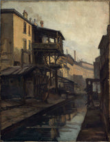 germain-eugene-bonneton-1900-de-bievre-rue-des-cordelieres-art-print-fine-art-reproductie-muurkunst