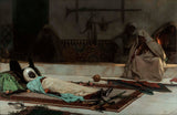 jean-joseph-benjamin-constant-1889-dan-pogrebne-scene-v-Maroku-umetniški-tisk-likovne-reprodukcije-stenske-umetnosti