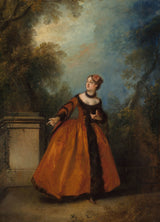 Nicolas-lancret-1736-piękna-grecka-kobieta-druk-sztuka-reprodukcja-dzieł sztuki-sztuka-ścienna-id-abqcmwc73