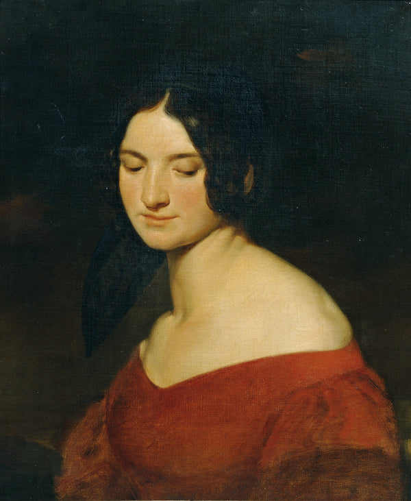 joseph-hasslwander-lady-in-red-dress-indian-art-print-fine-art-reproduction-wall-art-id-abranzrc2