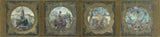 henry-jean-louis-boureau-1890-skiss-för-lobau-galleriet-i-stadshuset-i-paris-låtar-patriotiska-låtar-konst-tryck-konst-reproduktion-väggkonst