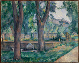 Paul-Cézanne-1885-the-pool-at-jas-de-bouffan-stampa-d'arte-riproduzione-d'arte-wall-art-id-abswd1rcc