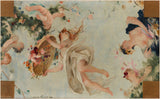 gabriel-ferrier-1892-skica-za-vas-dvorana-pariške-mestne hiše-rože-umetnost-tisk-likovna-reprodukcija-zidna umetnost
