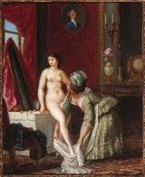 nicolas-rene-dit-le-jeune-jollain-1780-het-toilet-kunstprint-kunst-reproductie-muurkunst