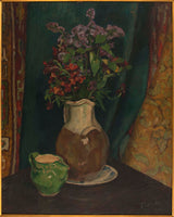 喬治·丹尼爾·德·蒙弗雷德 1900 年靜物與壁花藝術印刷美術複製品牆壁藝術