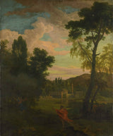 johannes-glauber-1680-arkadiskt-landskap-med-jupiter-och-io-konsttryck-finkonst-reproduktion-väggkonst-id-aby3adg5k