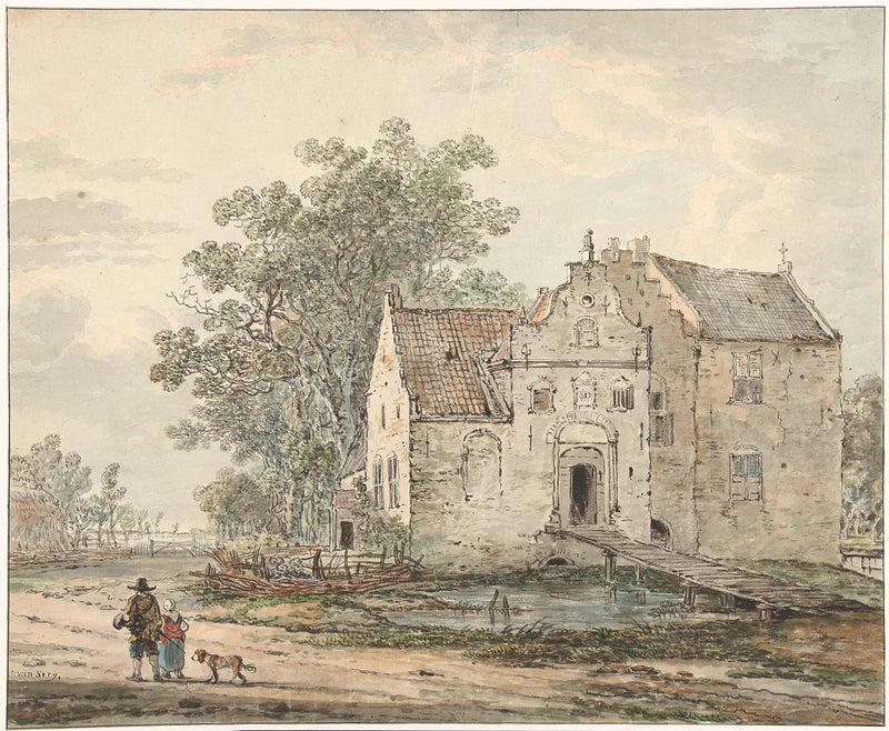 jacob-van-strij-1766-castle-ijzendoorn-in-betuwe-art-print-fine-art-reproduction-wall-art-id-abypl2dty