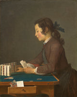 जीन-बैप्टिस्ट-शिमोन-चार्डिन-1737-द-हाउस-ऑफ़-कार्ड्स-आर्ट-प्रिंट-फाइन-आर्ट-रिप्रोडक्शन-वॉल-आर्ट-आईडी-एबज़्रज़श