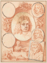 jacob-houbraken-1708-kompozícia-portrétov-rôznych-umelcov-umelecká-tlač-výtvarná-umelecká reprodukcia-nástenné-art-id-ac0hc4tpw