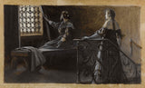 albert-guillaume-demarest-1889-ethel-i-zawoalowana-kobieta-sztuka-druk-dzieła-reprodukcja-sztuka-ścienna
