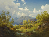 joachim-frich-1850-景观图案来自诺姆河谷在挪威艺术印刷精美的艺术复制墙艺术id-ac1tym656