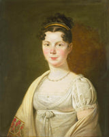 adriaan-de-lelie-1814威廉敏娜·玛丽亚·哈克肖像的第四任妻子的格里特艺术印刷精美的艺术复制品墙壁艺术idac2975ejo