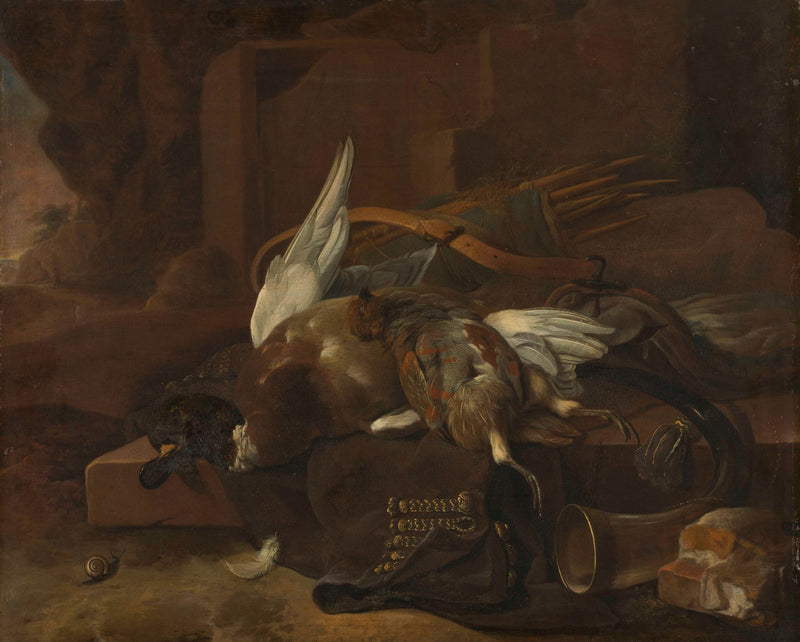 melchior-d-hondecoeter-1660-dead-birds-art-print-fine-art-reproduction-wall-art-id-ac59bc9zo