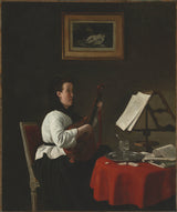 francois-bonvin-1874-ung-kvinde-med-et-mandolin-portræt-af-louison-kohler-kunsttryk-fin-kunst-reproduktion-vægkunst-id-ac5s1u27y