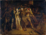 Henry-Scheffer-1830-aresztowanie-Charlotte-corday-art-print-reprodukcja-dzieł sztuki-sztuka-ścienna