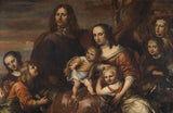 jurgen-ovne-1650-et-par-med-seks-børn-kunsttryk-fin-kunst-reproduktion-vægkunst-id-ac6y1brw6