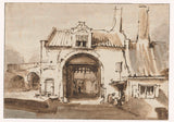 rembrandt-van-rijn-1640-stadspoort-kuns-druk-fyn-kuns-reproduksie-muurkuns-id-ac7d7zgk7