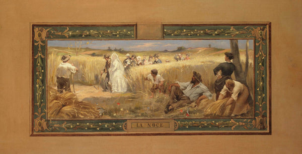 adrien-henri-tanoux-1889-sketch-for-the-wedding-room-of-the-town-hall-of-the-14th-the-wedding-art-print-fine-art-reproduction-wall-art