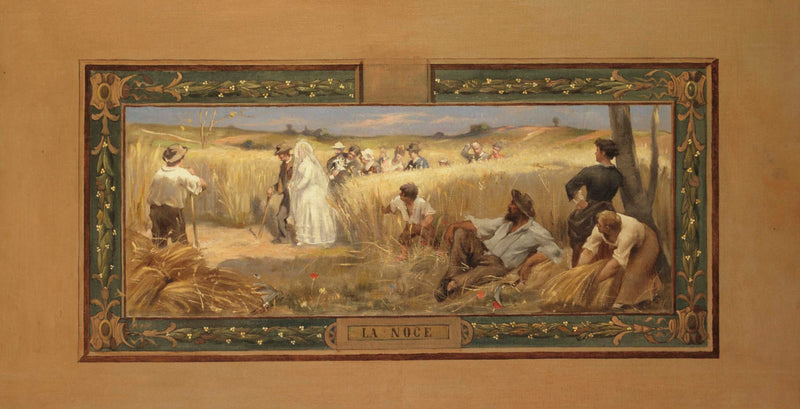 adrien-henri-tanoux-1889-sketch-for-the-wedding-room-of-the-town-hall-of-the-14th-the-wedding-art-print-fine-art-reproduction-wall-art