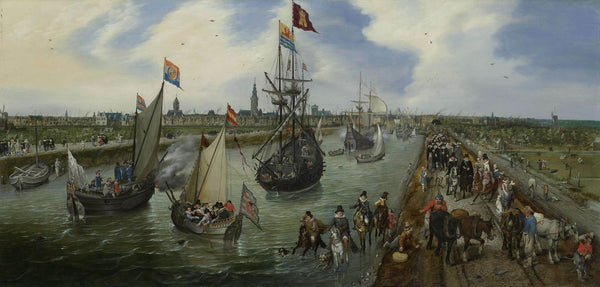 adriaen-pietersz-van-de-venne-1615-the-departure-of-a-dignitary-from-middelburg-art-print-fine-art-reproduction-wall-art-id-ac7mu32nk