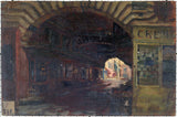 victor-marec-1906-ingang-tot-het-klooster-Saint-Honore-rue-des-bons-enfants-kunstprint-kunstmatige-reproductie-muurkunst
