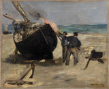 edouard-manet-tarring-the-boat-the-tarred-boat-art-print-fine-art-reproducción-wall-art-id-ac7zn0zs9