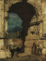 弗朗茨·馮·倫巴赫-1858-羅馬提圖斯凱旋門繪畫研究-藝術印刷-美術複製品-牆藝術-id-ac85c03bs
