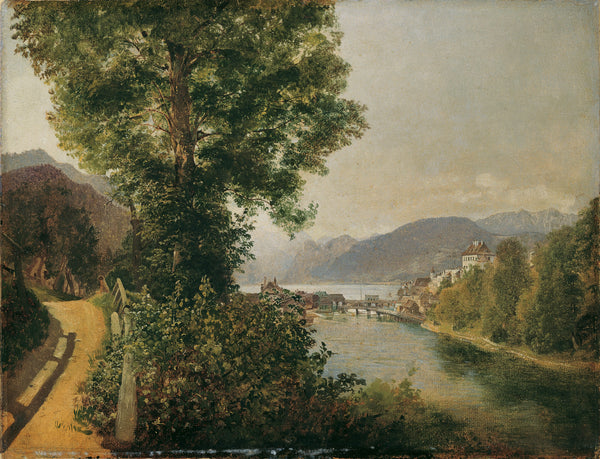 unknown-artist-1860-view-from-the-traun-in-gmunden-on-the-traunsee-art-print-fine-art-reproduction-wall-art-id-ac8l8uuox