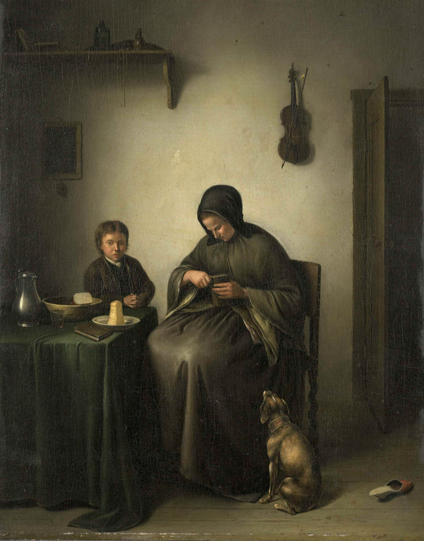 johannes-christiaan-janson-1800-a-woman-cutting-bread-art-print-fine-art-reproduction-wall-art-id-ac964dm7e