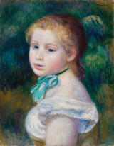 皮埃爾·奧古斯特·雷諾阿-1885-年輕女孩的頭-女孩藝術印刷品-精美藝術-複製品-牆藝術-id-ac9impjbo
