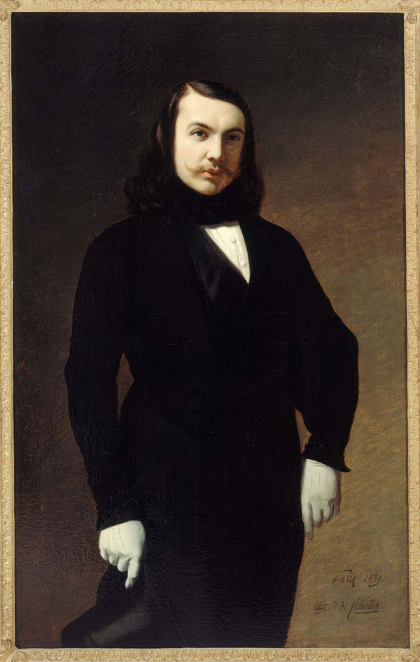 auguste-de-chatillon-1839-portrait-of-theophile-gautier-1811-1872-poet-novelist-and-critic-art-print-fine-art-reproduction-wall-art
