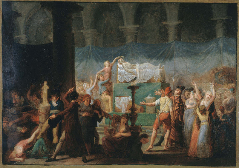fougeat-1793-pompes-funebres-de-marat-in-the-church-des-cordeliers-16-july-1793-art-print-fine-art-reproduction-wall-art