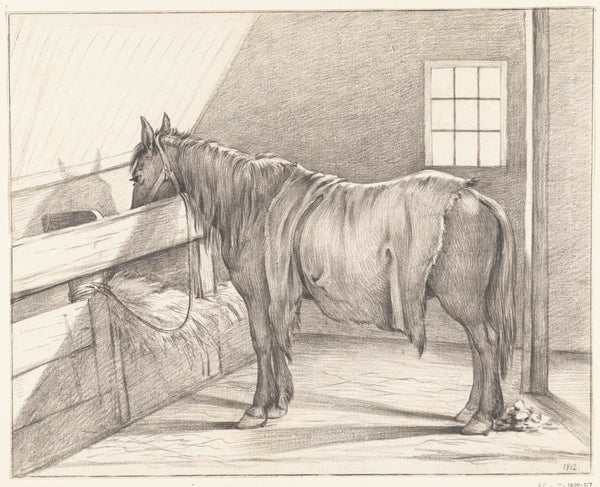 jean-bernard-1812-standing-horse-in-a-stall-left-art-print-fine-art-reproduction-wall-art-id-acaexu3kk